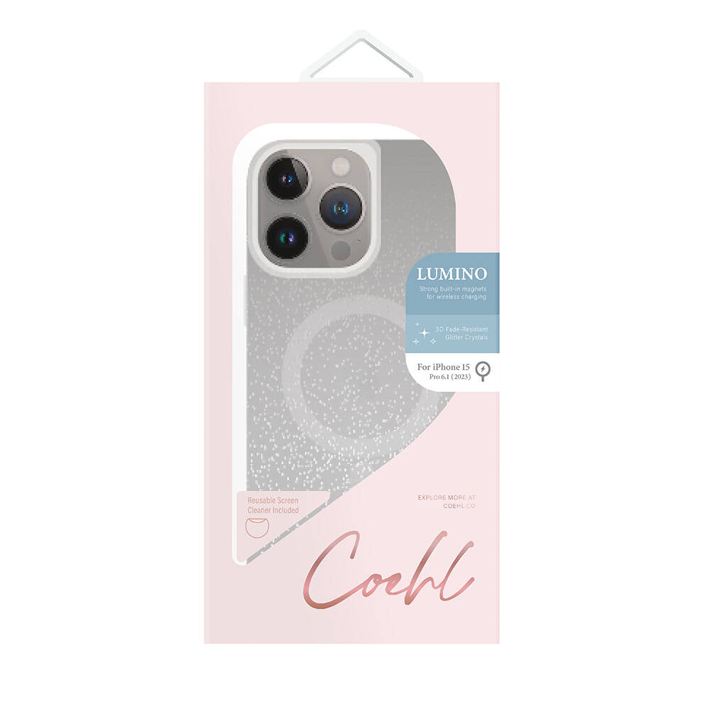 iPhone 15 Pro Kılıf M-safe Şarj Özellikli Simli Arka Yüzey Coehl Lumino Kılıf iPhone 15 Pro Kılıf M-safe Şarj Özellikli Simli Arka Yüzey Coehl Lumino Kılıf